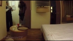 Horny wife sucks a room service guy dick