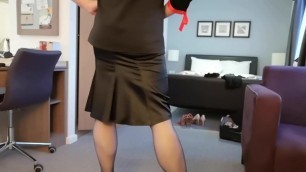 CD Sarah in sexy skirts and heels