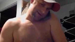 Hot redneck speaking on phone and stroking