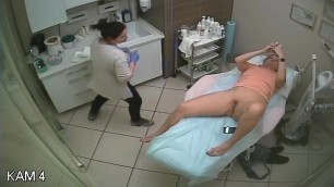 Hidden cameras.Beauty salon,hair removal pussy and ass