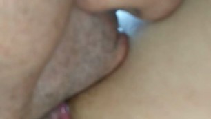 Dark pointy Latina Nipple licking sucking