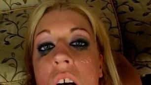 Hot blond MILF gets bent over and fucked in her pussy with big cock