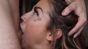 Heidi Van Horny Gets Face Fucked! French Pornstar Deepthroat Blowjob