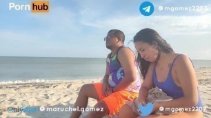 Sexy Latina Stepsister Fucked at the Beach by her Dumb Stepbrother