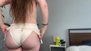 PAWG Redhead Swimsuit try on - Fit Girl trying on Cheeky Bathing Suits (SFW)