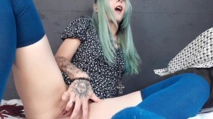 Young Elf Plays with her Pussy, Finger Masturbates